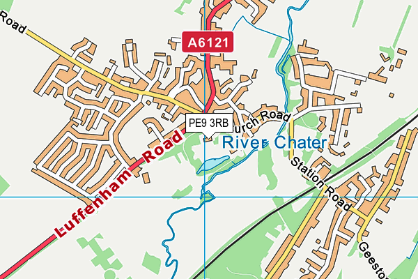 PE9 3RB map - OS VectorMap District (Ordnance Survey)