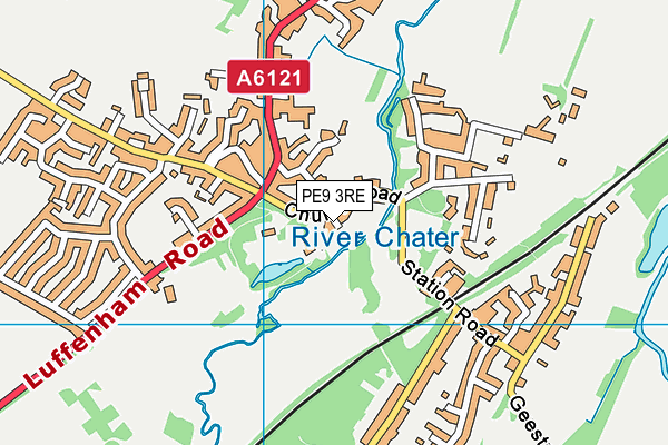 PE9 3RE map - OS VectorMap District (Ordnance Survey)