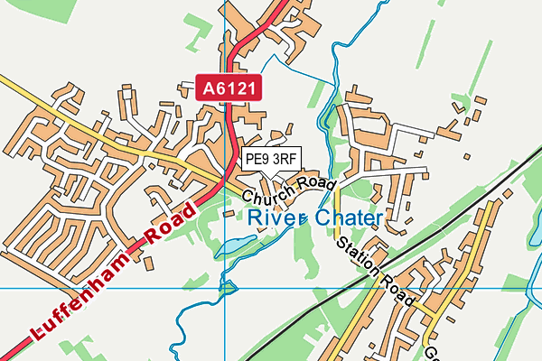 PE9 3RF map - OS VectorMap District (Ordnance Survey)