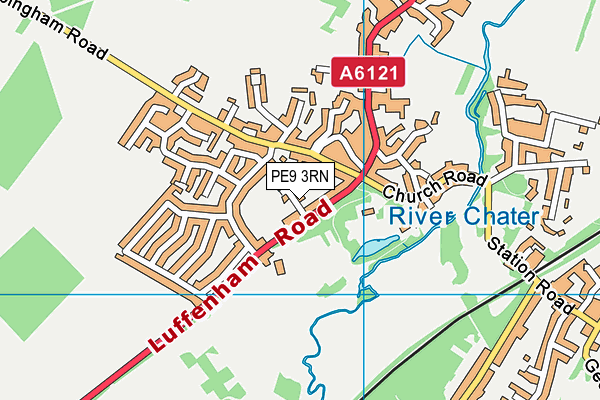 PE9 3RN map - OS VectorMap District (Ordnance Survey)