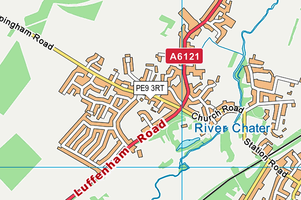 PE9 3RT map - OS VectorMap District (Ordnance Survey)