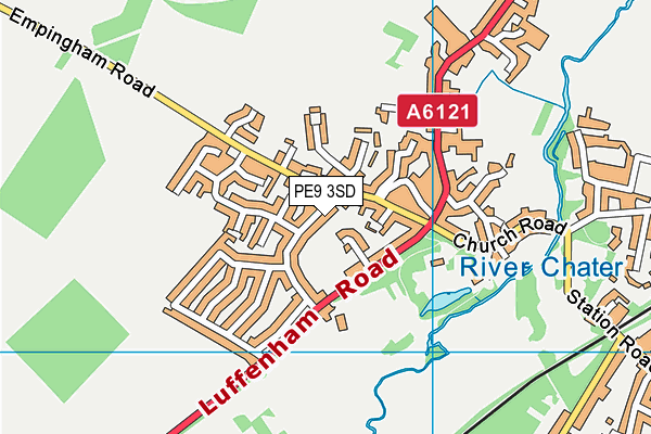 PE9 3SD map - OS VectorMap District (Ordnance Survey)