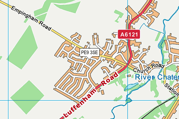 PE9 3SE map - OS VectorMap District (Ordnance Survey)