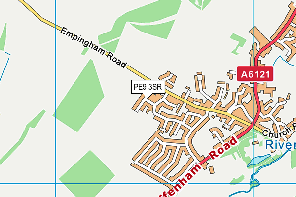 PE9 3SR map - OS VectorMap District (Ordnance Survey)