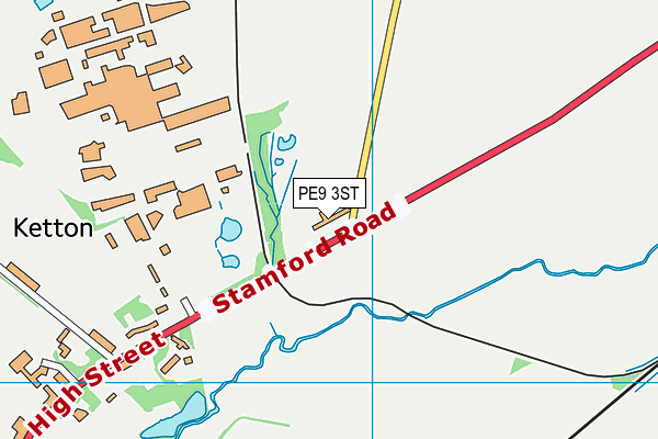 PE9 3ST map - OS VectorMap District (Ordnance Survey)