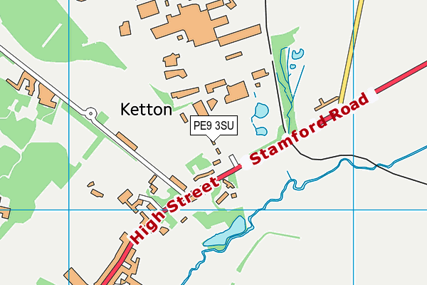 PE9 3SU map - OS VectorMap District (Ordnance Survey)