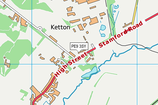 PE9 3SY map - OS VectorMap District (Ordnance Survey)