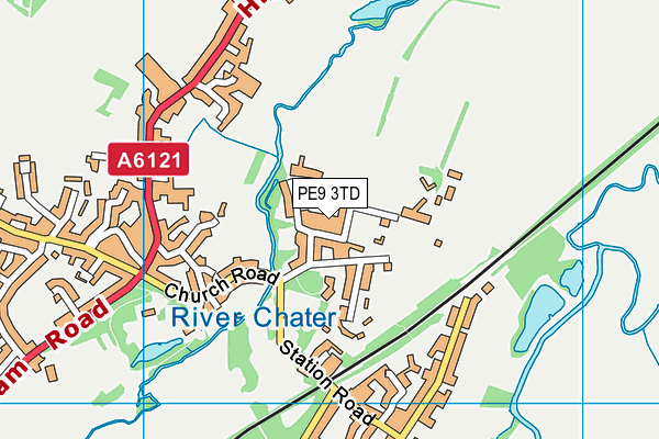 PE9 3TD map - OS VectorMap District (Ordnance Survey)