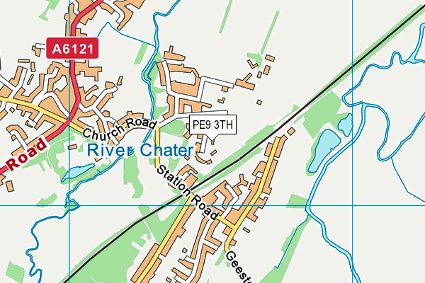 PE9 3TH map - OS VectorMap District (Ordnance Survey)