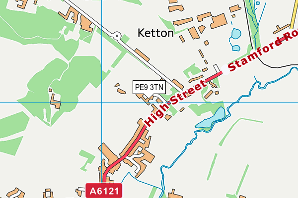 PE9 3TN map - OS VectorMap District (Ordnance Survey)