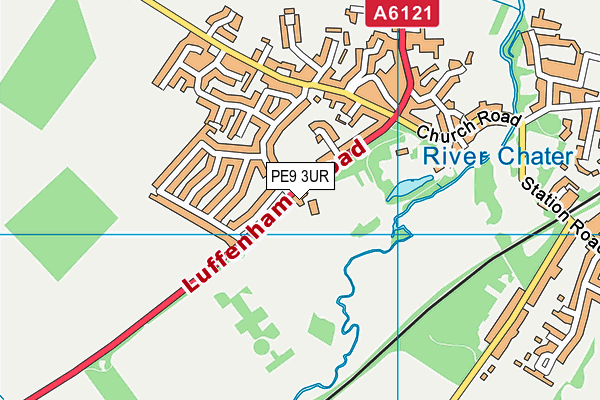 PE9 3UR map - OS VectorMap District (Ordnance Survey)