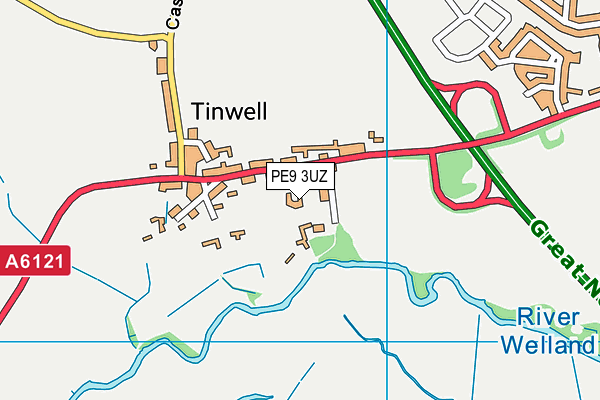 PE9 3UZ map - OS VectorMap District (Ordnance Survey)