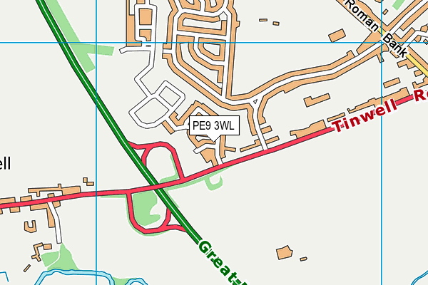 PE9 3WL map - OS VectorMap District (Ordnance Survey)