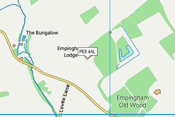 PE9 4AL map - OS VectorMap District (Ordnance Survey)