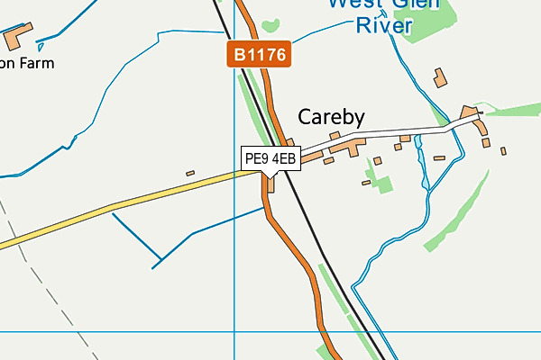 PE9 4EB map - OS VectorMap District (Ordnance Survey)