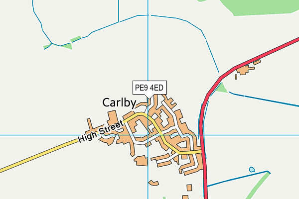 PE9 4ED map - OS VectorMap District (Ordnance Survey)