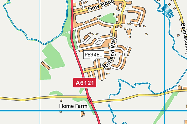 PE9 4EL map - OS VectorMap District (Ordnance Survey)