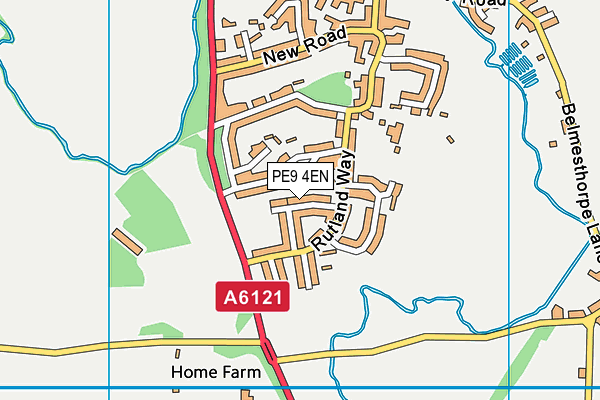 PE9 4EN map - OS VectorMap District (Ordnance Survey)