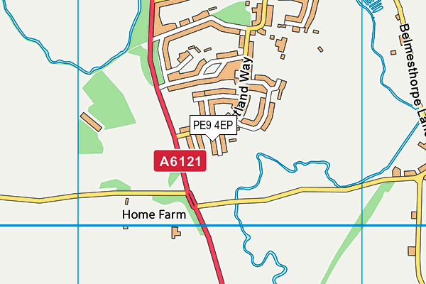 PE9 4EP map - OS VectorMap District (Ordnance Survey)