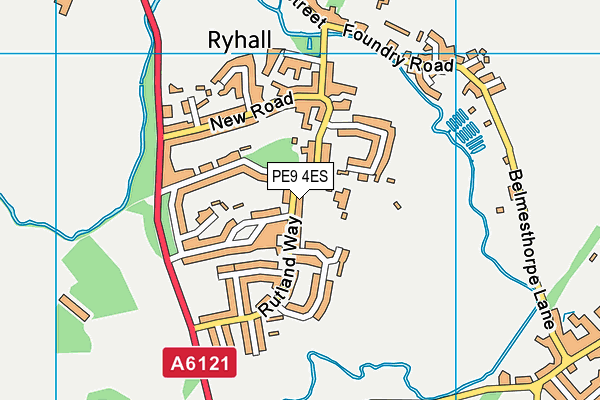 PE9 4ES map - OS VectorMap District (Ordnance Survey)