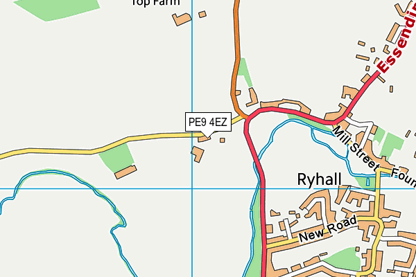 PE9 4EZ map - OS VectorMap District (Ordnance Survey)