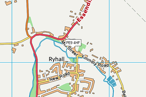 PE9 4HF map - OS VectorMap District (Ordnance Survey)