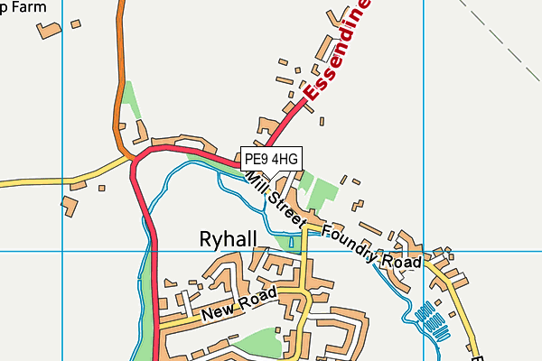 PE9 4HG map - OS VectorMap District (Ordnance Survey)