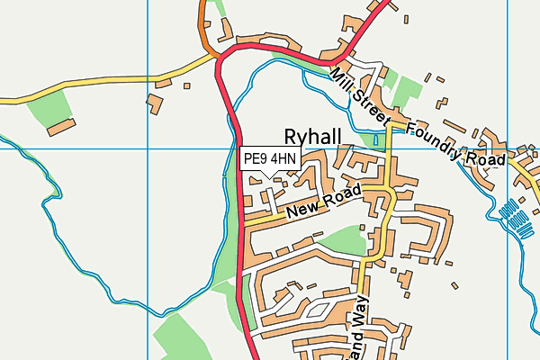 PE9 4HN map - OS VectorMap District (Ordnance Survey)