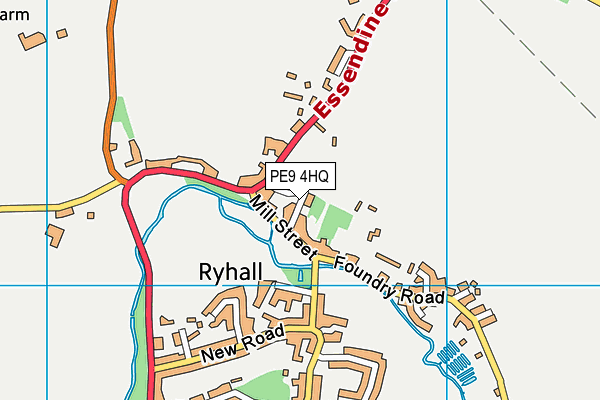 PE9 4HQ map - OS VectorMap District (Ordnance Survey)