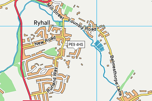 PE9 4HS map - OS VectorMap District (Ordnance Survey)