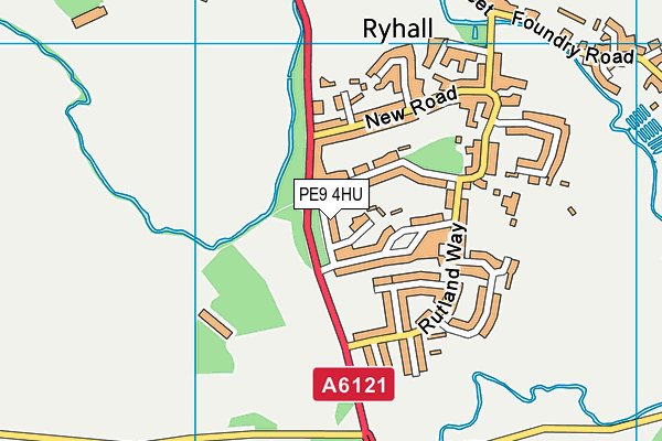 PE9 4HU map - OS VectorMap District (Ordnance Survey)