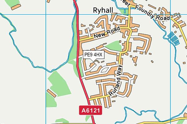 PE9 4HX map - OS VectorMap District (Ordnance Survey)