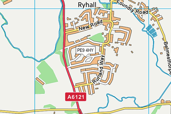 PE9 4HY map - OS VectorMap District (Ordnance Survey)