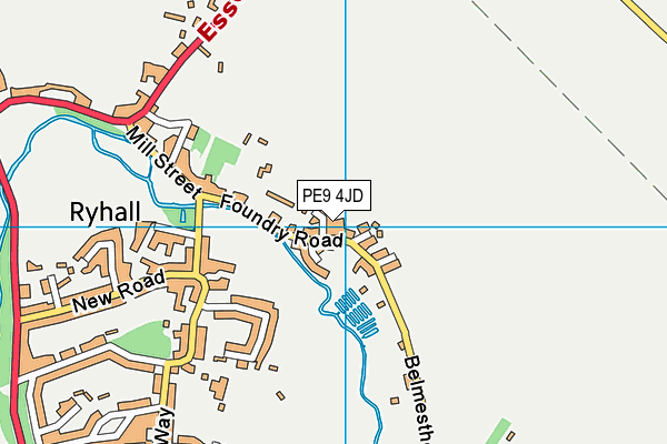 PE9 4JD map - OS VectorMap District (Ordnance Survey)