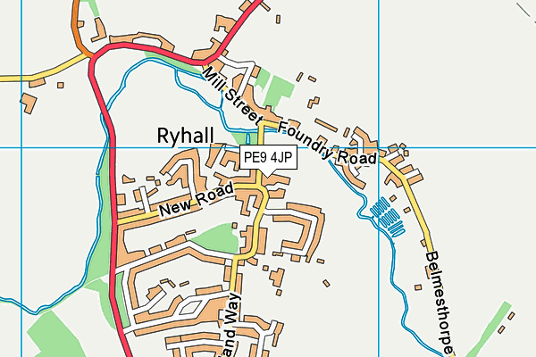 PE9 4JP map - OS VectorMap District (Ordnance Survey)