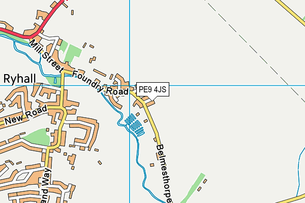 PE9 4JS map - OS VectorMap District (Ordnance Survey)