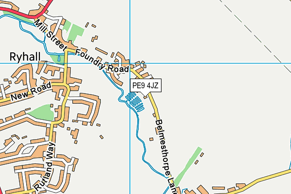 PE9 4JZ map - OS VectorMap District (Ordnance Survey)