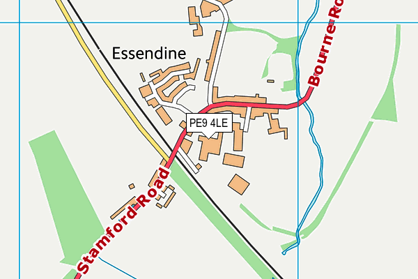 PE9 4LE map - OS VectorMap District (Ordnance Survey)