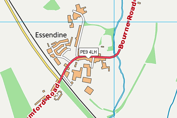 PE9 4LH map - OS VectorMap District (Ordnance Survey)