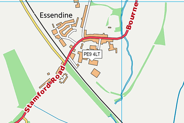 PE9 4LT map - OS VectorMap District (Ordnance Survey)