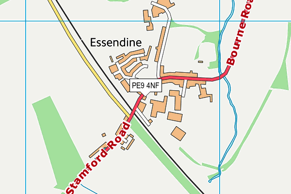 PE9 4NF map - OS VectorMap District (Ordnance Survey)