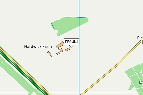 PE9 4NJ map - OS VectorMap District (Ordnance Survey)