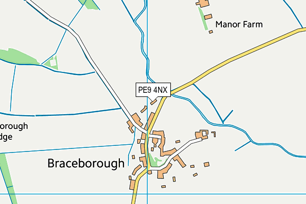 PE9 4NX map - OS VectorMap District (Ordnance Survey)