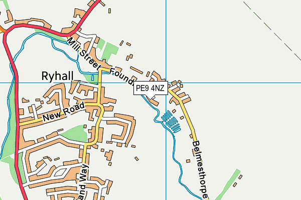 PE9 4NZ map - OS VectorMap District (Ordnance Survey)