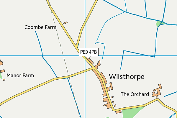 PE9 4PB map - OS VectorMap District (Ordnance Survey)