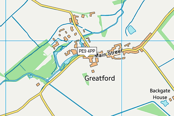 PE9 4PP map - OS VectorMap District (Ordnance Survey)