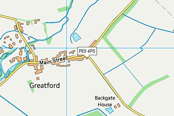 PE9 4PS map - OS VectorMap District (Ordnance Survey)