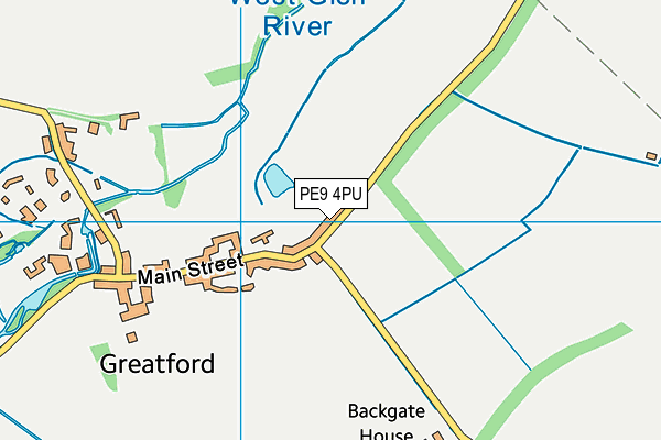 PE9 4PU map - OS VectorMap District (Ordnance Survey)