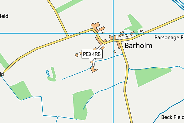 PE9 4RB map - OS VectorMap District (Ordnance Survey)