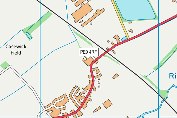 PE9 4RF map - OS VectorMap District (Ordnance Survey)